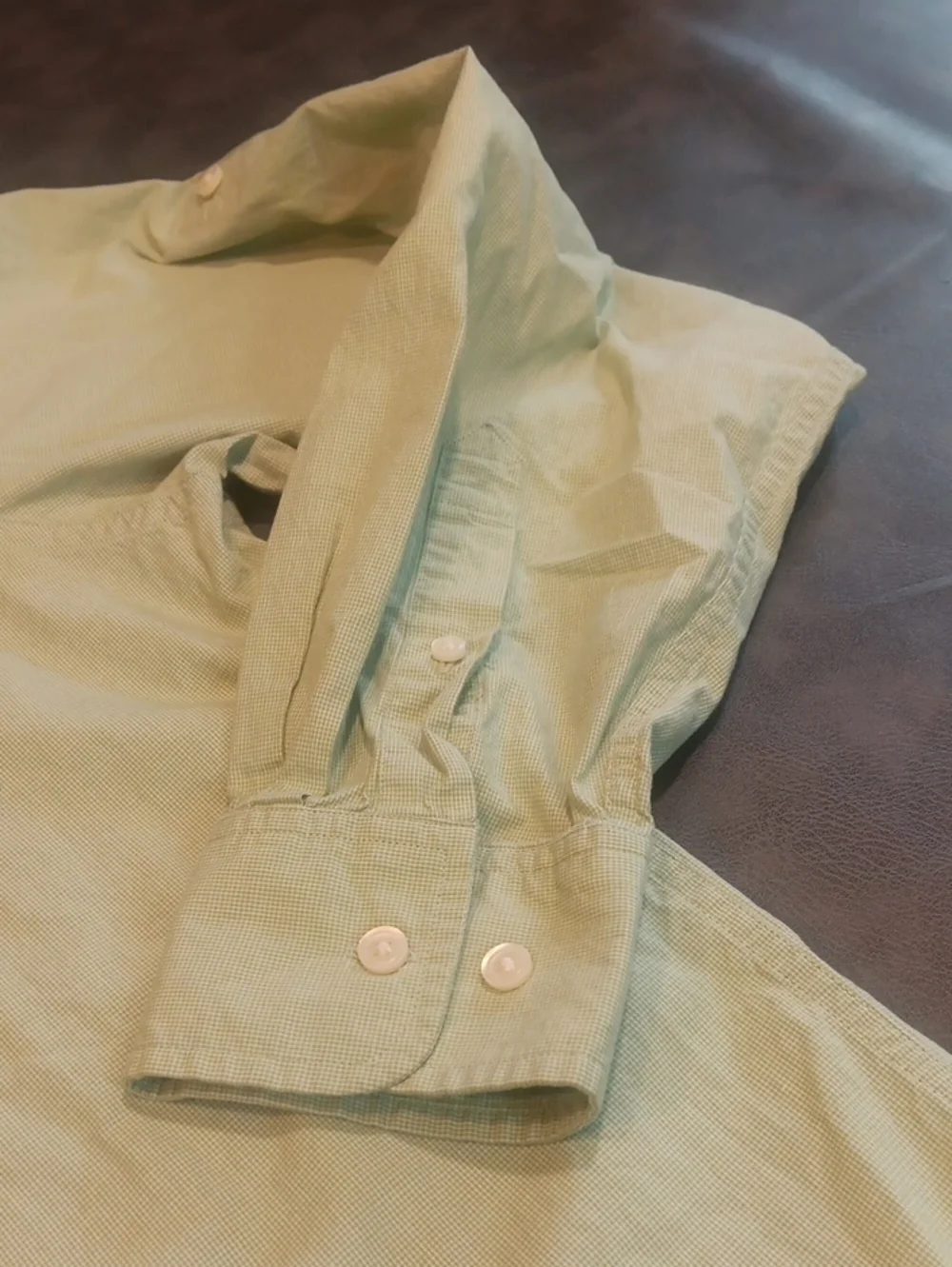 Banana Republic Soft Wash Utility Button Down Shirt Sage Green Large